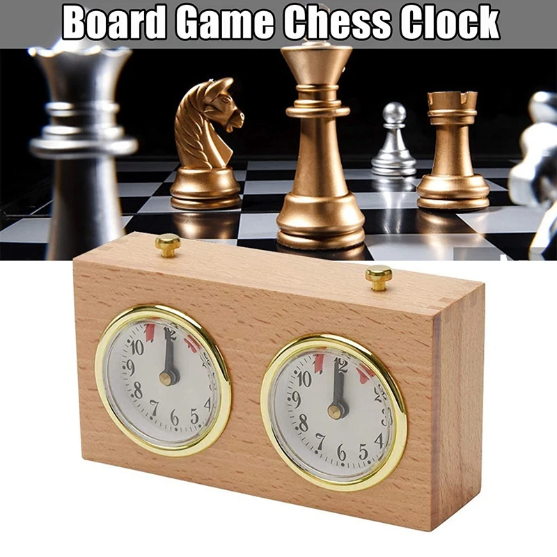 2025 Trend Wooden Chess Timer Tournament Competition Game Chess Clock Timer Gift Wind-Up Mechanical Accessories For Board Games