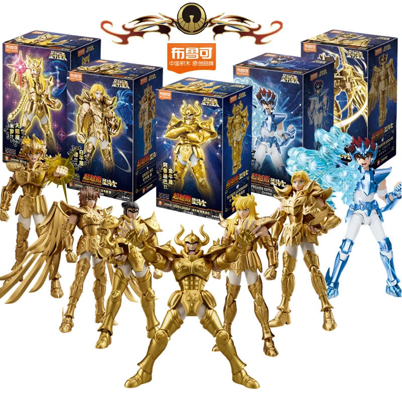 Saint Seiya Action Figure Milo Mu Aiolia Gold Zodiac Signs PVC Assemble Figure Amine Kids Toy Collection Gift