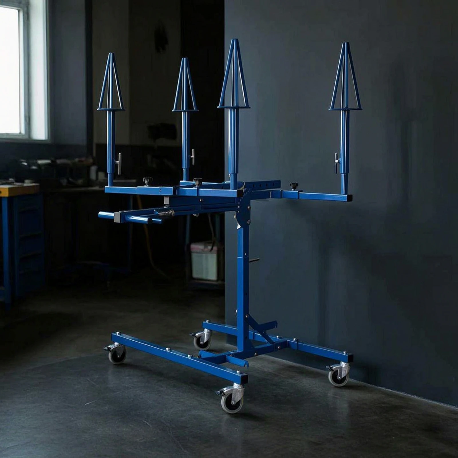 Auto Body Paint Stand with Clamps Mobile Auto Body Panel Holder with Wheels Car Panel Stand with Wheels Easy Mobility Stable - view 2