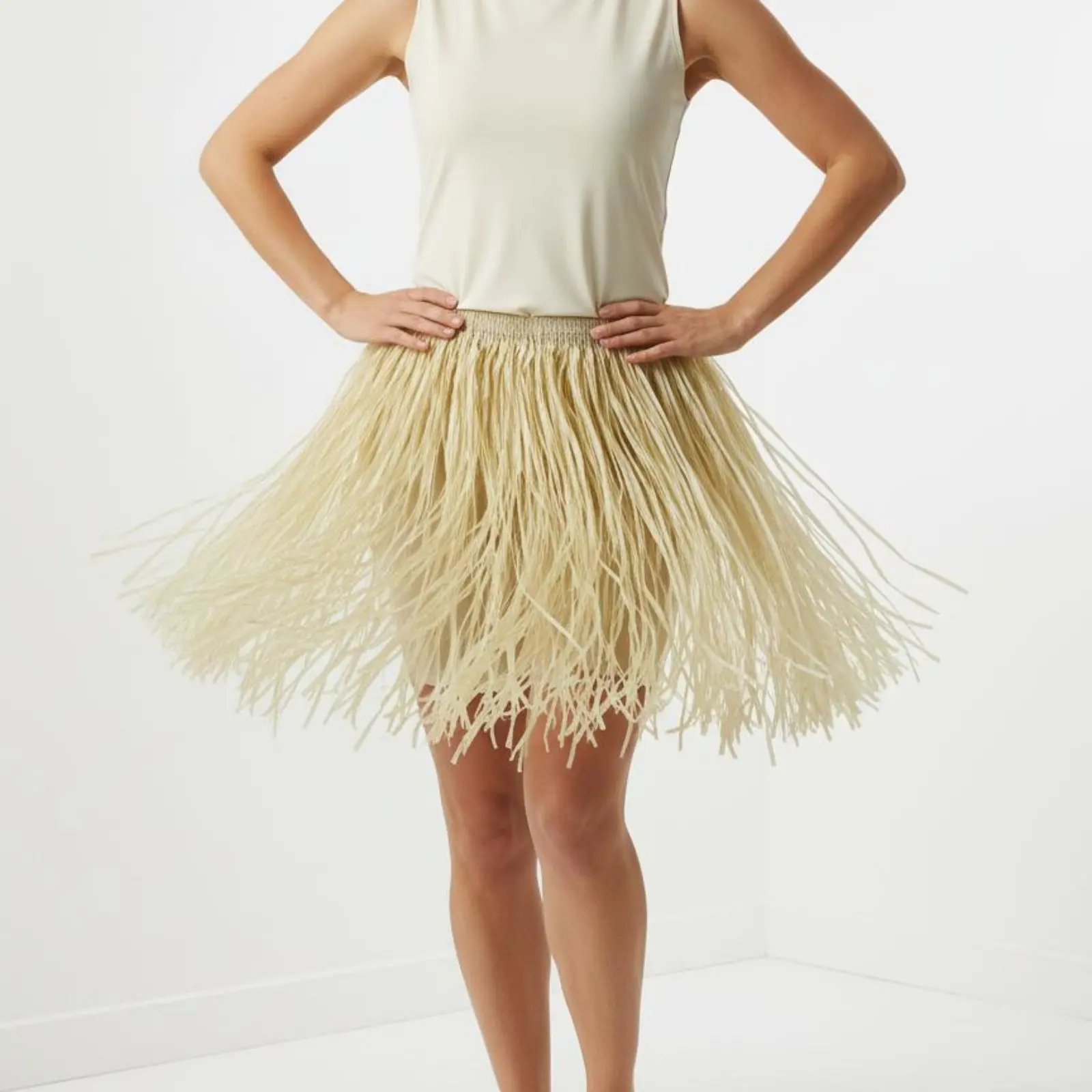 Hawaiian Grass Skirt Effortless Wear Island Dance Dance Skirt Exotic Dancer Costume Lightweight Themed Apparel Adjustable view 6