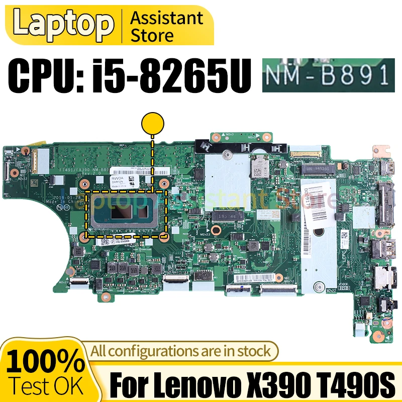 

For Lenovo L14 L15 Laptop Mainboard NM-C631 5B20W77444 i7-10510U Notebook Motherboard