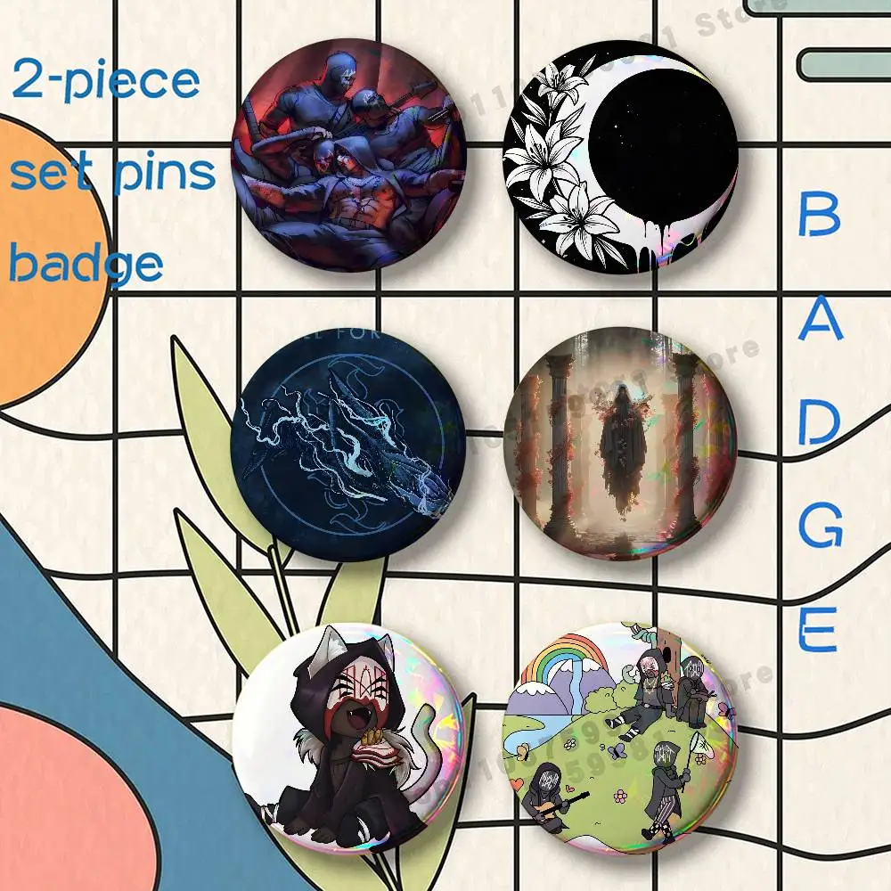 S-Sleep T-Token Band Brooches for Backpack Accessories 25 32 44 58 75mm Round 2-piece set Free Mix