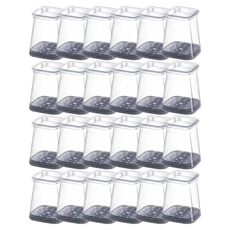 

Happy New- Anti-Scratch Noise-Reducing Caps-Mute Felt Pads-Floor Protectors For Square Chair Legs(24 Pcs), For Hardwood/Tile Flo