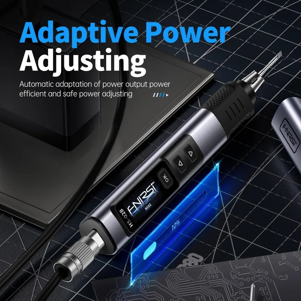 100W Portable Soldering Iron Kit, Fast Heating 3S, Adjustable Temp 212-842℉, Includes 6 Tips for Electronics Repair