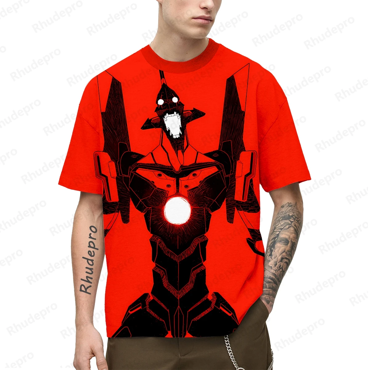 Camiseta Neon Genesis Evangelion masculina, camisas anime, manga curta, tendência infantil, hip hop, roupa de presente, roupa Y2K, 2024