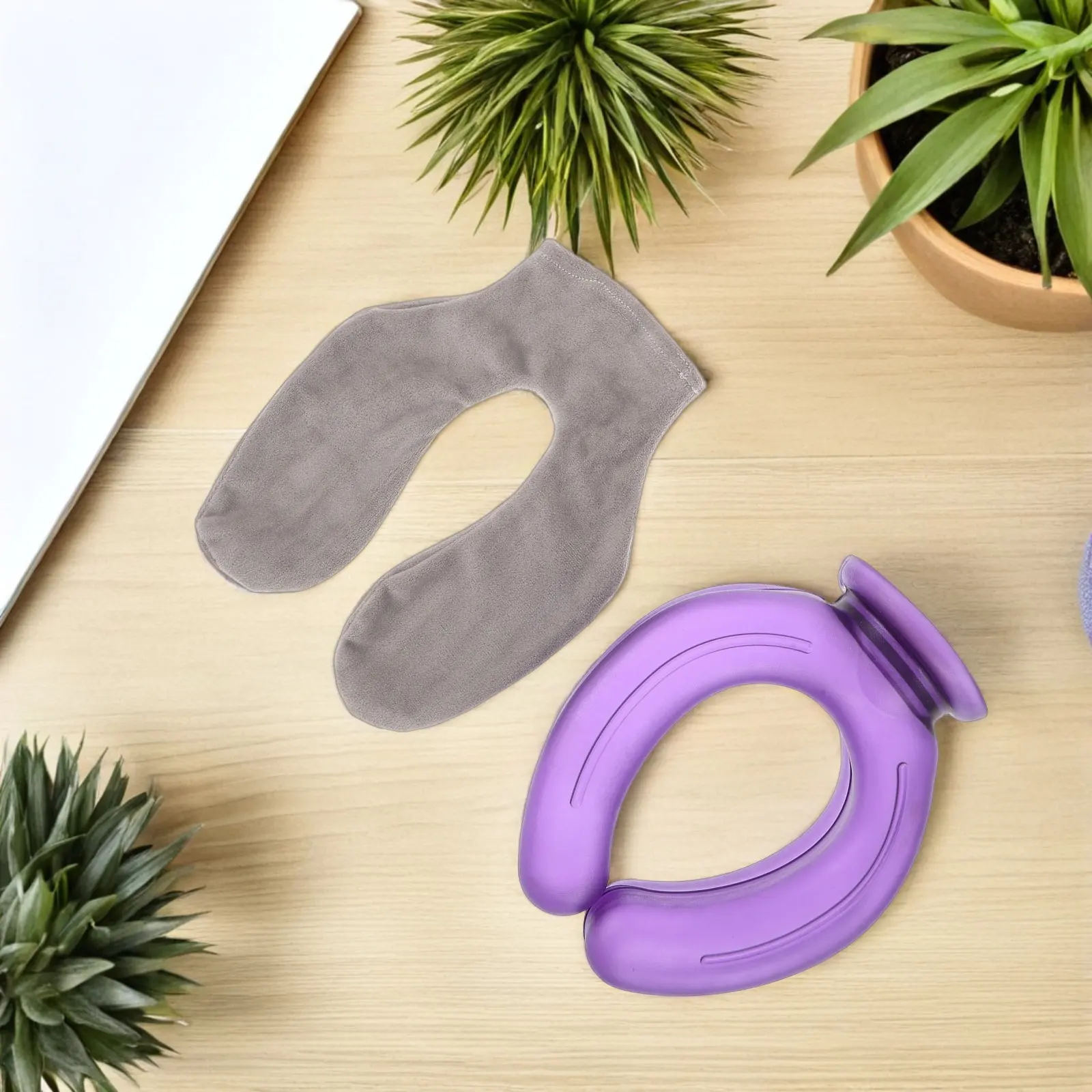 U Shaped Hot Water Bag Neck Heat Wrap Cold Compress Pillow Ergonomic Cervical Support Reusable Warming Cooling Therapy Portable