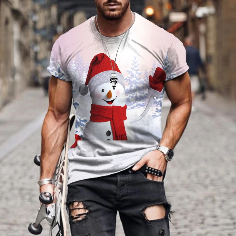 

Men Summer Casual T-shirt For Male Jogging Sportwear Trendy 3D Print Blouse Oversize Vintage Top Short Sleeve Streetwear Clothes