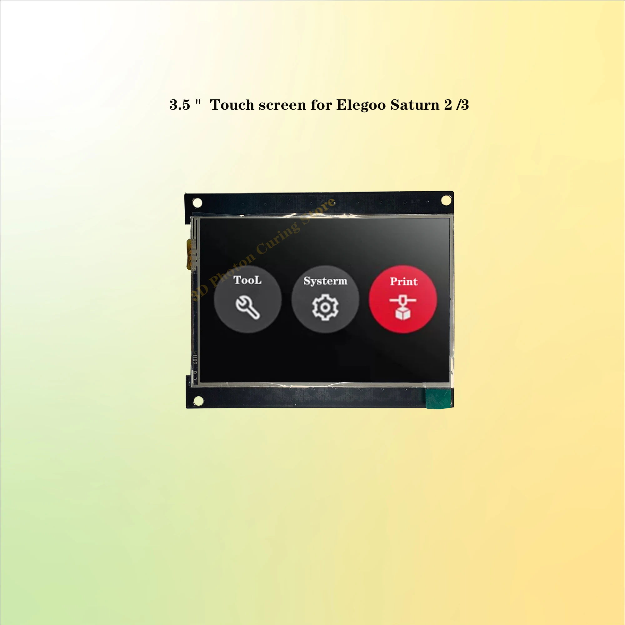 

3.5＂ Touch screen for Elegoo Saturn 2 /3 3d printer original replacement parts screen Additive manufacturing machine display