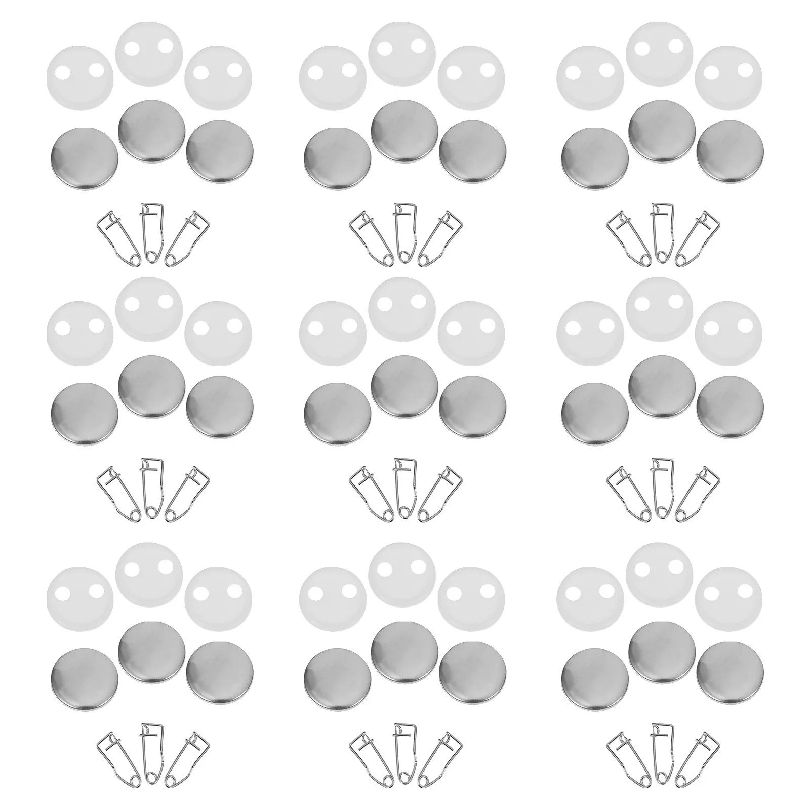 

100Sets Blank Button Badge Parts 32Mm High Gloss Transparent Film DIY Badge Craft Kit for Shirt Decoration Handmade