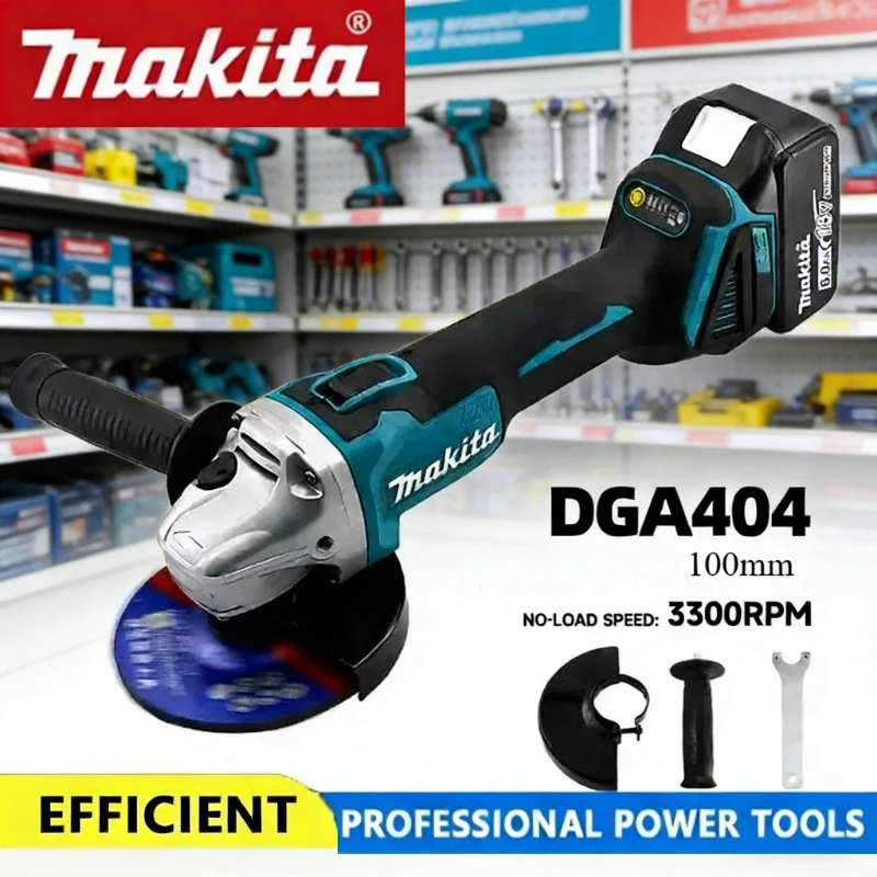 

Аккумуляторная угловая шлифмашина Makita DGA404 100 мм, бесщеточная, для шлифовки, полировки и резки металла и дерева