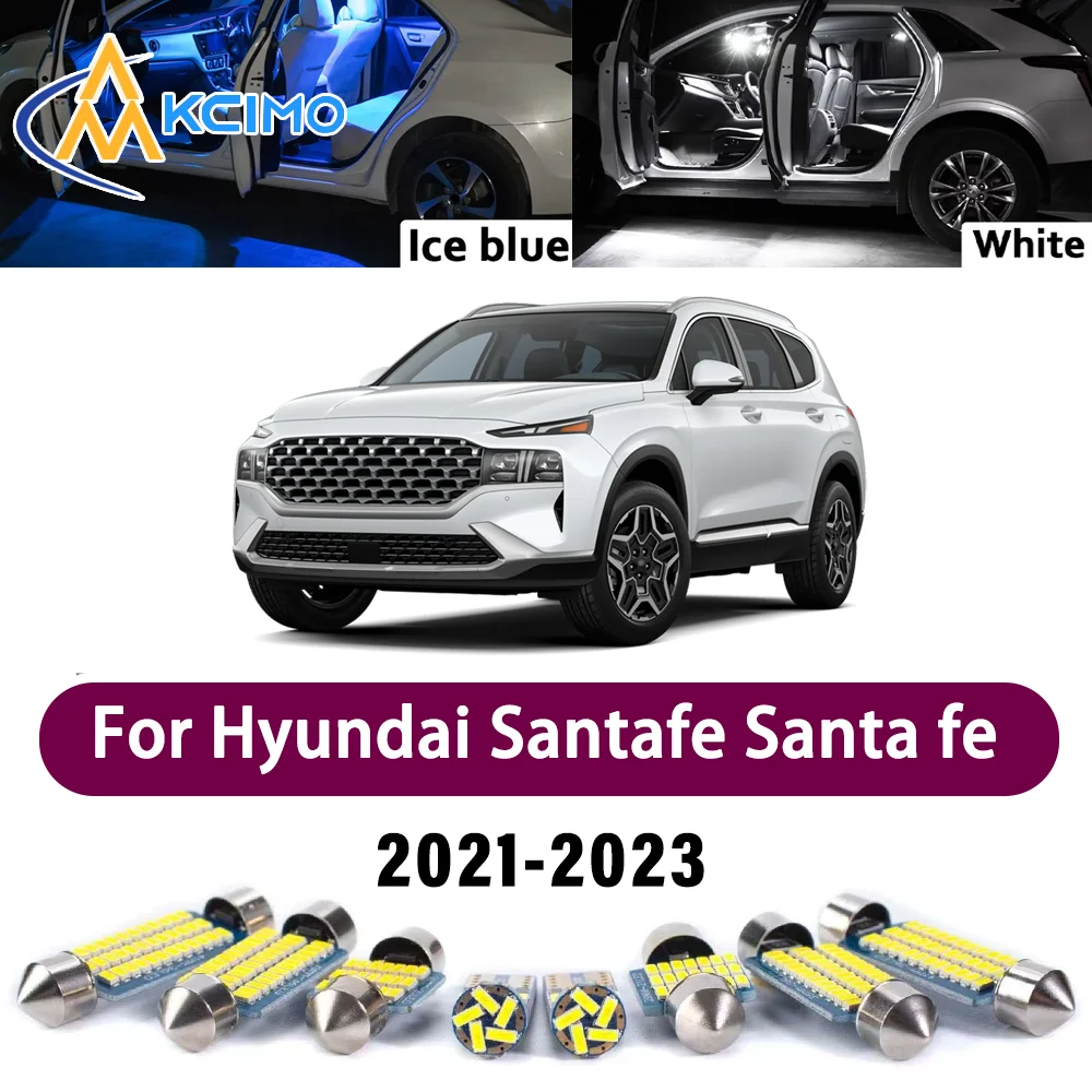 

Premium LED Interior Lighting Kit for Hyundai Santafe Santa fe 2021-2023 2022 High-Quality Error-Free Dome Map Trunk Auto Lamps
