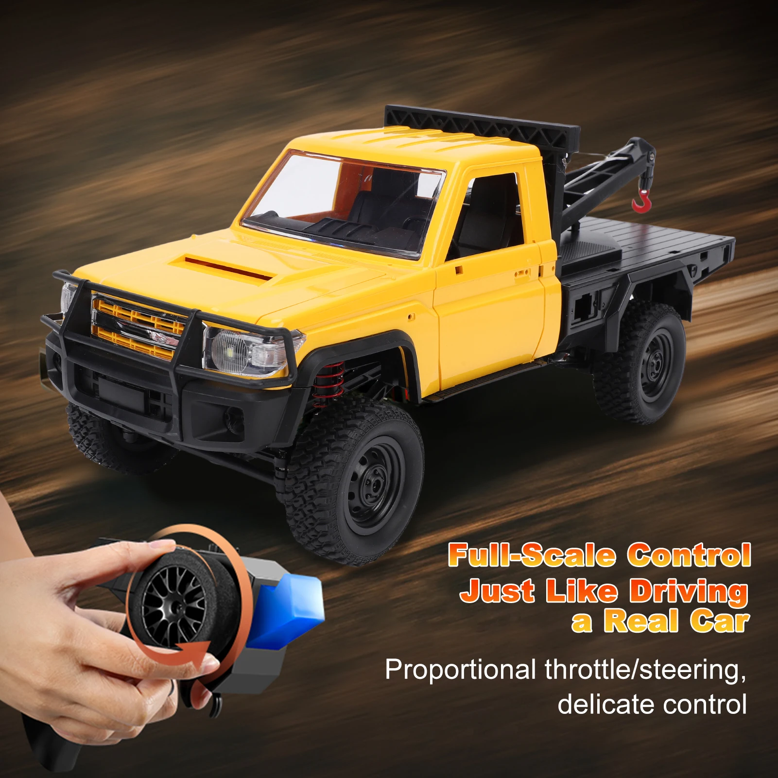 

Remote Control Truck Crane, 1:12 Scale 4WD Remote Control Crawler, 2.4Ghz Off-Road Toy Pickup Truck with Lights for Kids Adults