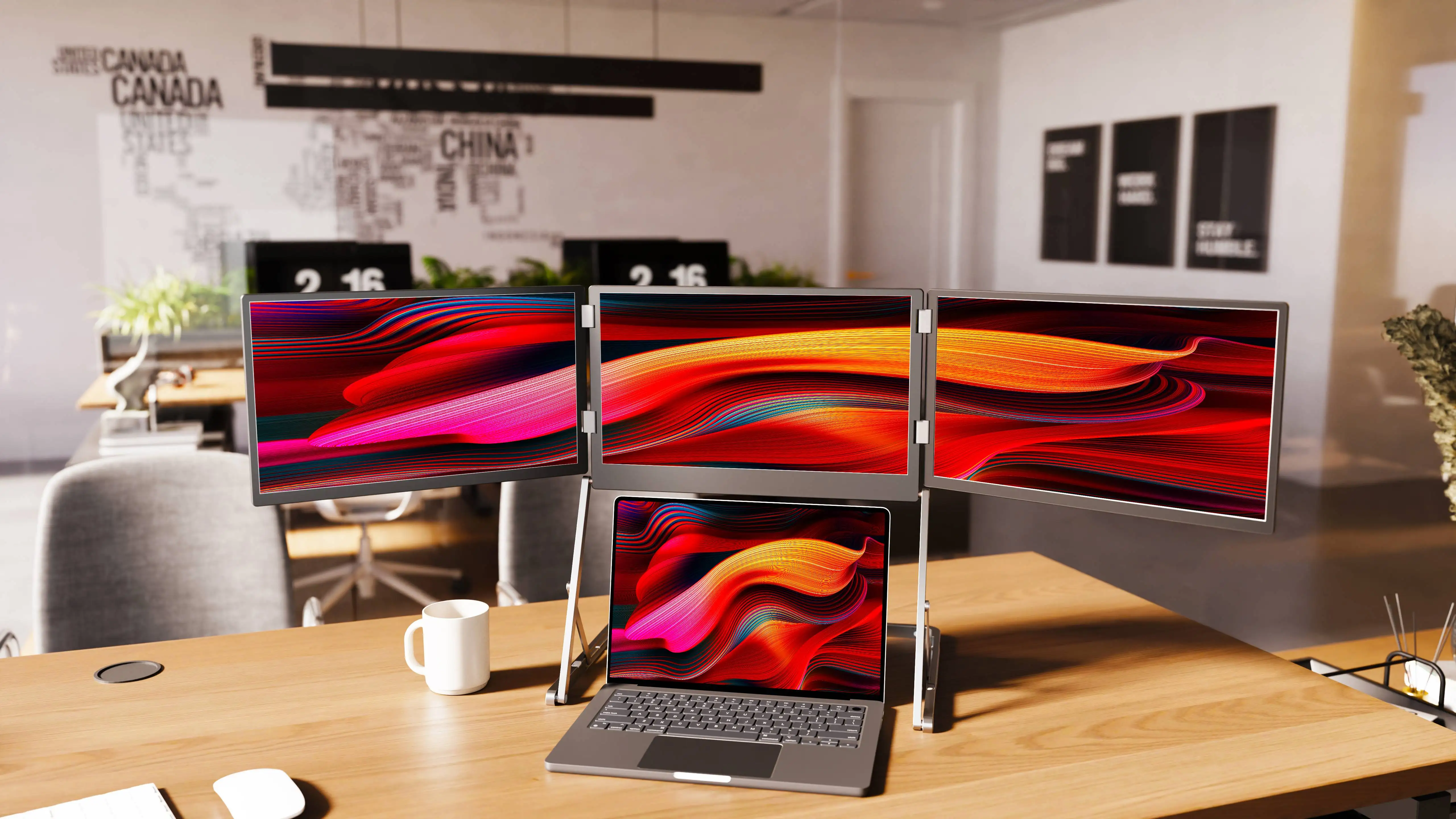 Triple 15.6 Inch TriCreate 1080P FHD USB-C Portable IPS Gaming