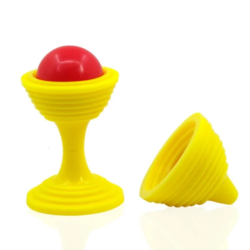 Magic Show 1set Beads Go No Traces Magic Cup Puzzle Novelty Toys Children Close-up Magic trick Prank Props