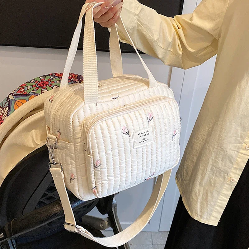 Korea Mommy Bag Baby Stroller Nappy Bag Baby Diaper Organizer Portable Tote Bags Maternity Multi-function Travel Messenger Bags