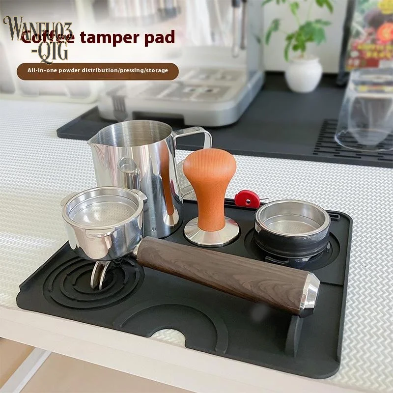 Coffee Tamping Mat Silicone Non Slip Holder Pad Coffee Press Cushion Tool Coffee Accessory Tamp Station Mat For Home And Cafe