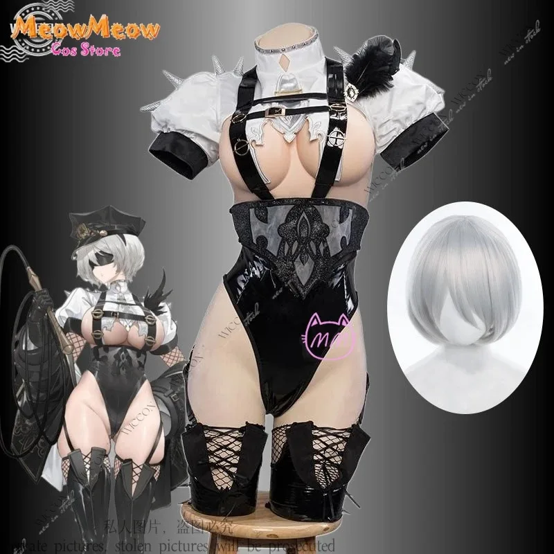 

2B YoRHa Косплей Униформа Сексуальная Фанарт Косплей Аниме NieR Косплей Костюм Кимоно Комплект Горячее Сексуальное Женское Белье Черный Горячие Женщины