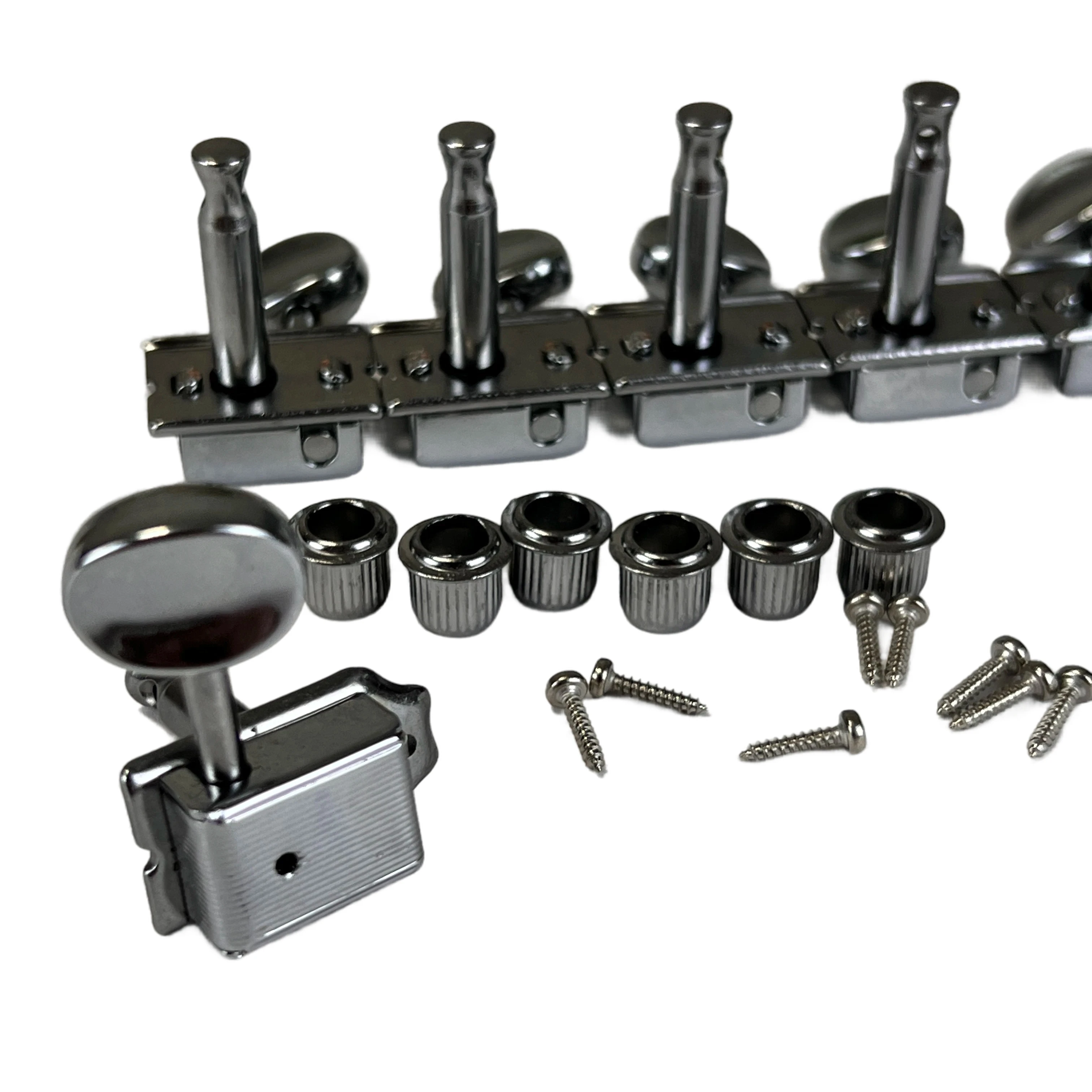 

6-линейные станки для настройки гитары в винтажном стиле, никель-серебро для ST/Tele, стабильность плавной настройки с отверстием 8,8 мм