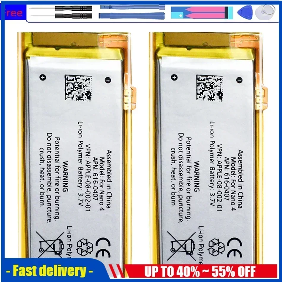 

Аккумулятор MP3 Nano2 Nano3 Nano4 Nano5 Nano6 Nano7 для Apple iPod Nano 3 3rd 3Gen 4th 5th 6th 7th MP3 Bateira