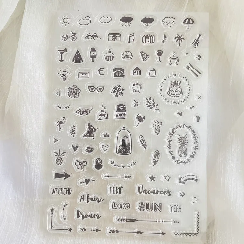 planner  small object Clear Stamp Transparent Silicone Stamp Seal Sheet For Scrapbooking Photo Album Decoration