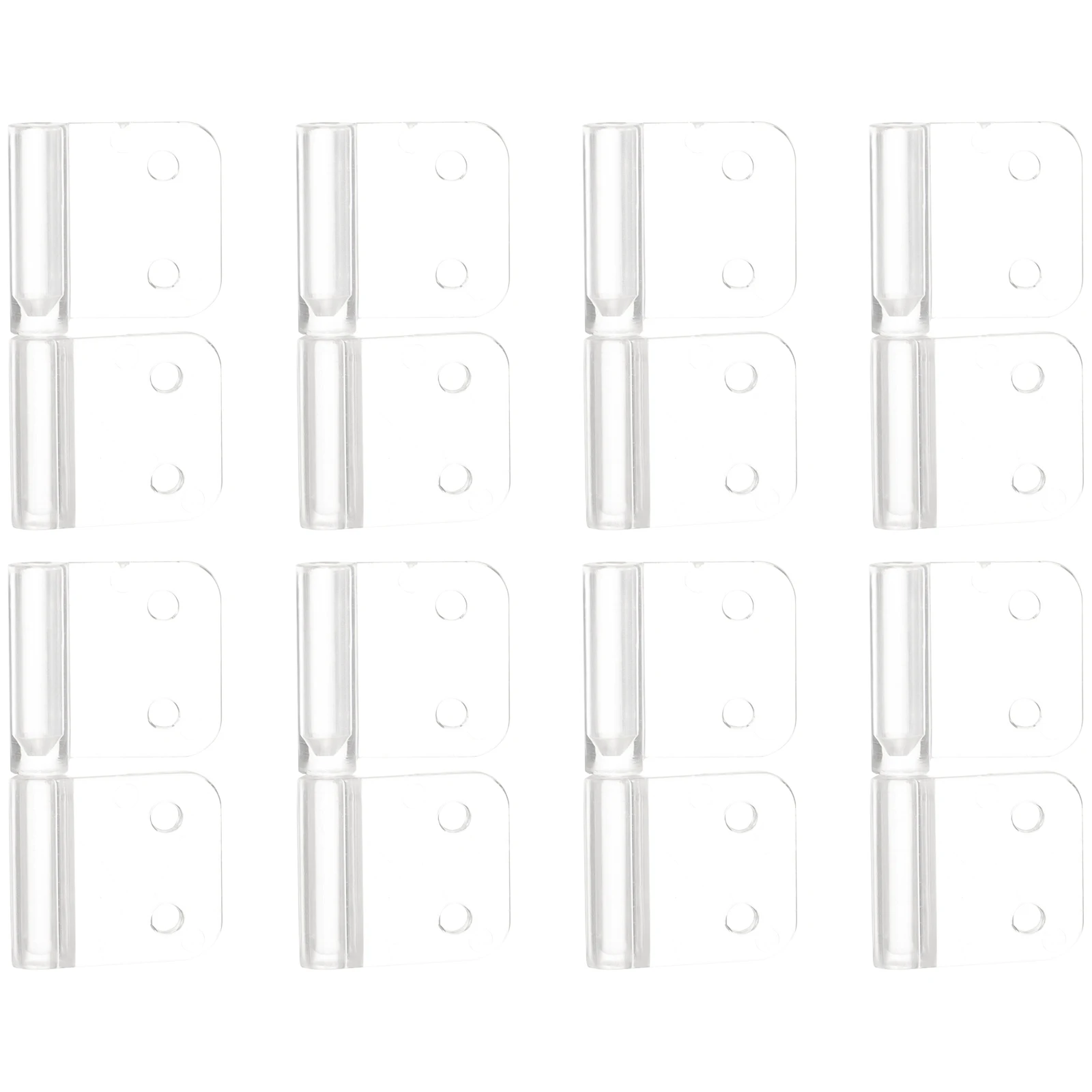 

10pcs Acrylic Hinges Transparent Cabinet Door Drawer Folding Hinges For Crafts Glass Wood Butt Hinge