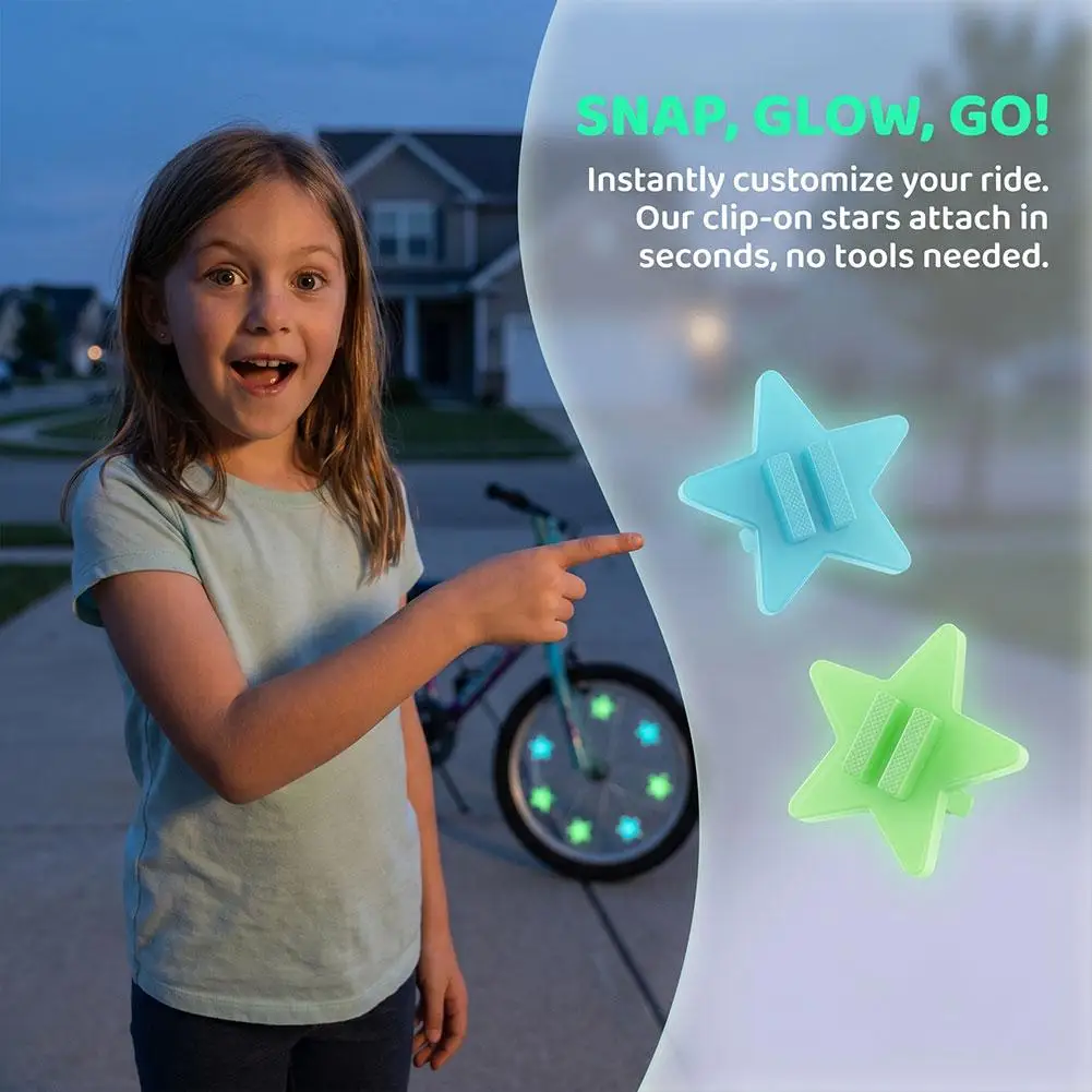 38pcs Bike Spoke Beads Glow in the Dark Kids Bicycle Wire Decoration Colorful Wheel Beads & Valve Caps Cycling Accessories view 3