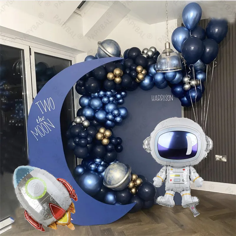 

130pcs Universe Outer Space Astronaut Rocket Galaxy Theme Latex Foil Balloons Garland Arch Kit Boy Birthday Party Decors Globos