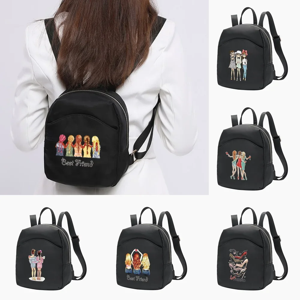 

Women's Bag Knapsack Backpacks Ladies Backpack Organizer Friends Pattern Series Cute Small Backpacks 2024 Fashion Bagpack