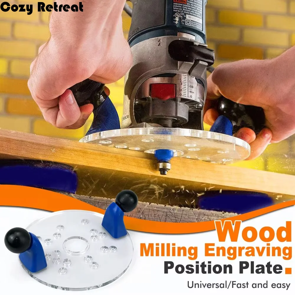 

Двухручковый позиционирующий диск для резьбы по дереву, направляющая с фиксированным основанием, простая установка, регулируемая основа для электрического фрезерования дерева