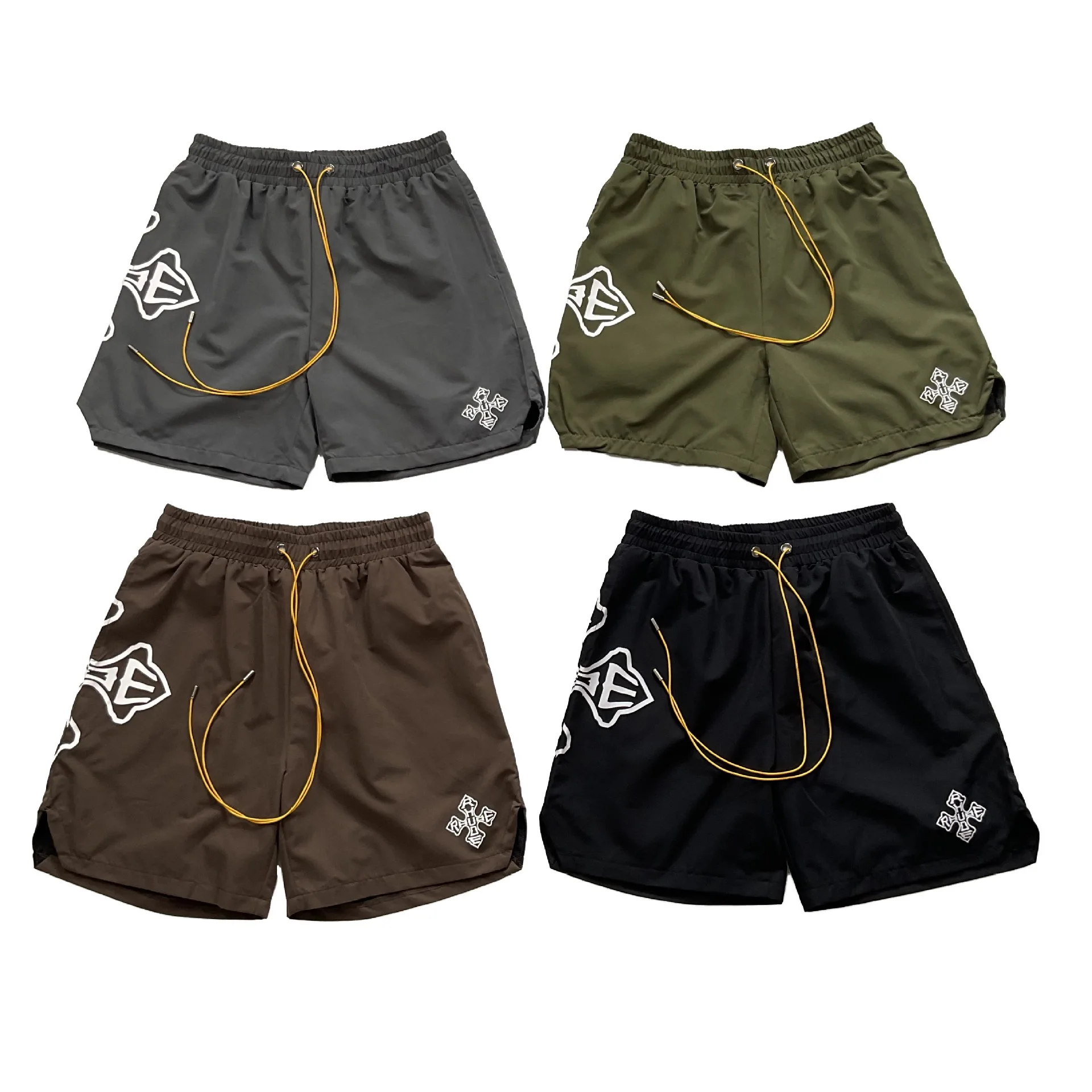 

American High Street Small Crowd Trendy Brand Letter Print Nylon Quick Dry Casual Sports Breathable Shorts Five-Quarter Pants