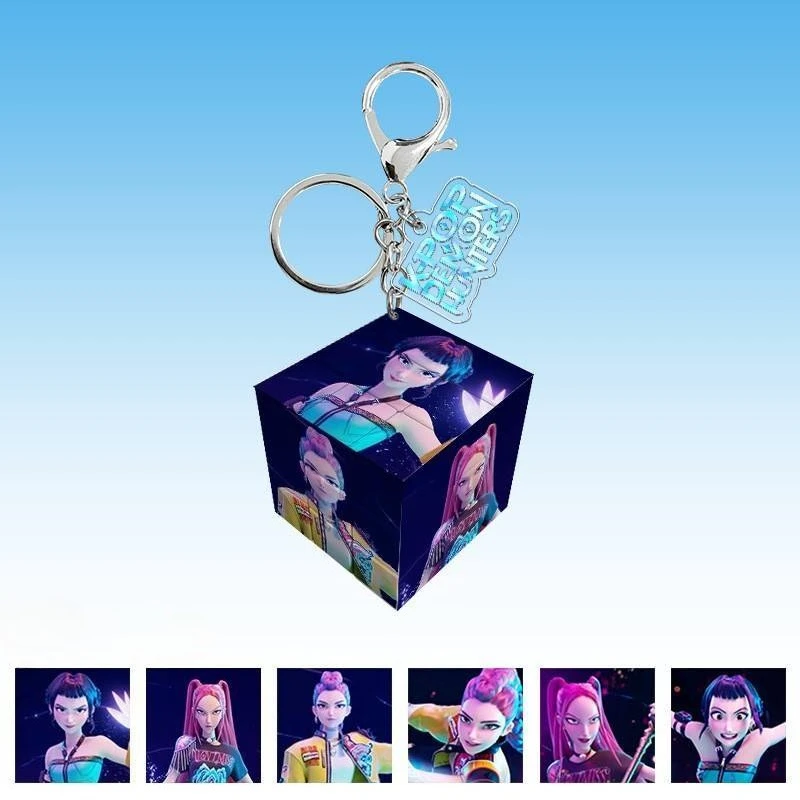 KPop شيطان الصيادين رومي آبي ساجا شخصية الإبداعية لغز لعبة المفاتيح زوجين على ظهره الاكريليك الديكور هدية رائعة