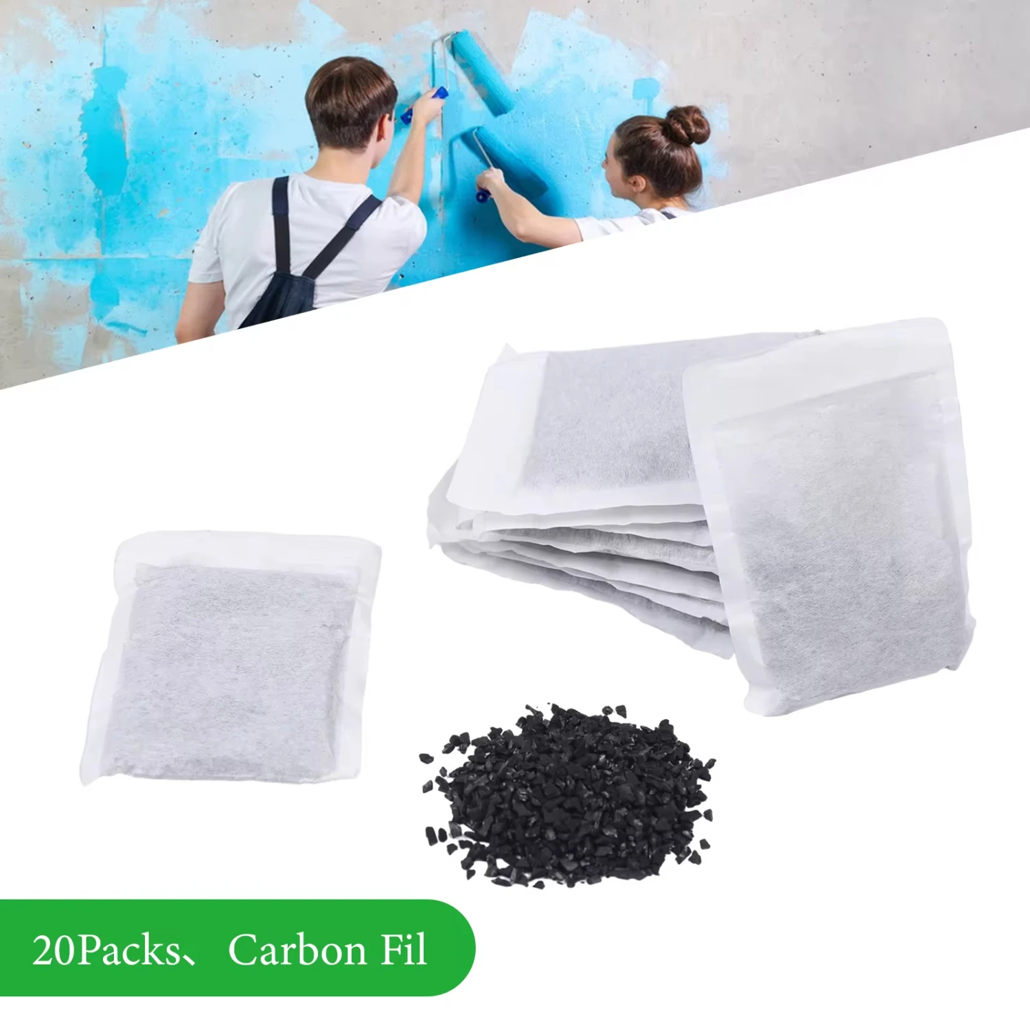 Activated Carbon Charcoal Filter Packs for Household Water Distiller - Purify & Remove Water Contaminants