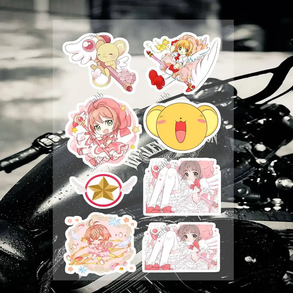 Anime C-cardcaptor S-sakura Motorcycle Decal Sticker Kit Reflective Graphics For Helmet Tank Fairing Body Custom Bike