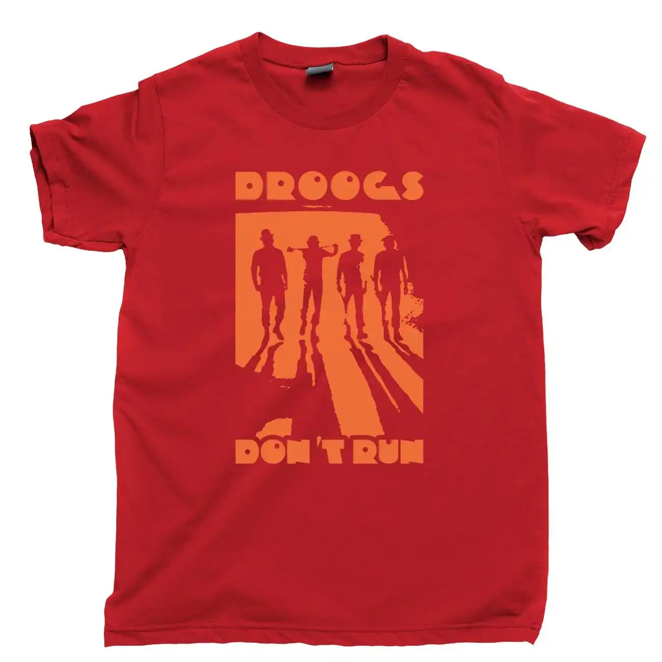 Clockwork Orange Stanley Kubrick Droogs Dont Run Horror Graphic T-Shirt Cotton Men Women Streetwear Tee