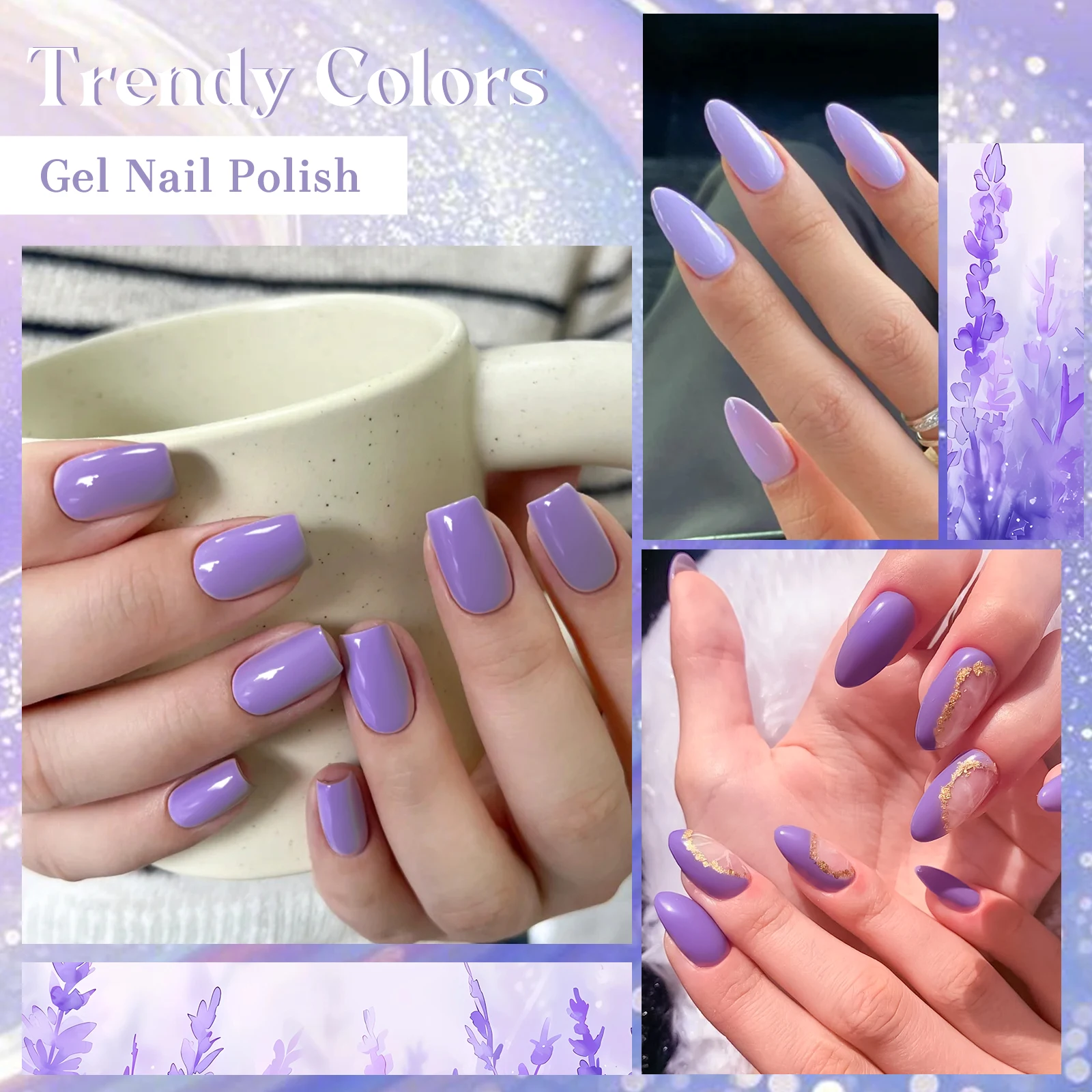 12 st Paarse Nagel Gel Polish Set TPO HEMA Gratis UV LED Curing Semi Permanente Salon Kwaliteit Vernis voor Vrouwen meisjes DIY Manicure