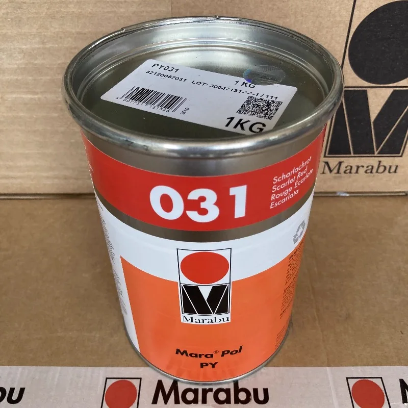 Marabu Genuine German Marabu Ink Bright Red PY031 Bright Red PP Metal High-end Silk Screen Printing Ink