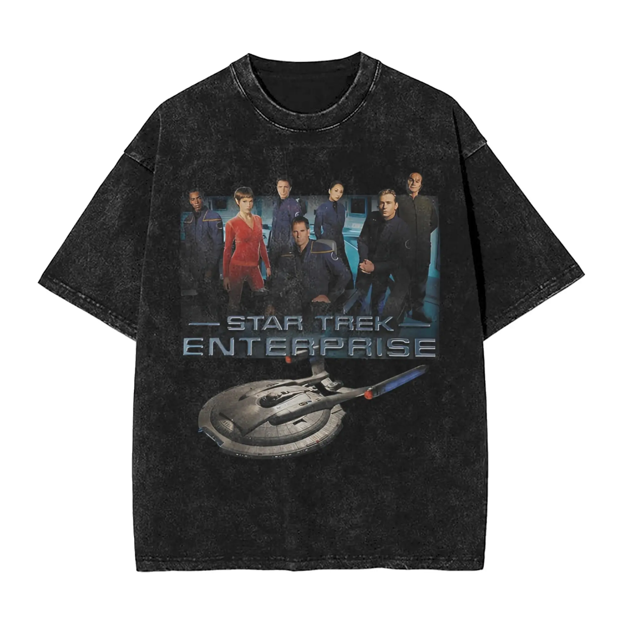 Camisetas de estrellas Treks Enterprise Crew, Tops de verano Y2K, pantalón corto informal, camiseta de manga con cuello redondo, camiseta con patrón Harajuku, gran oferta