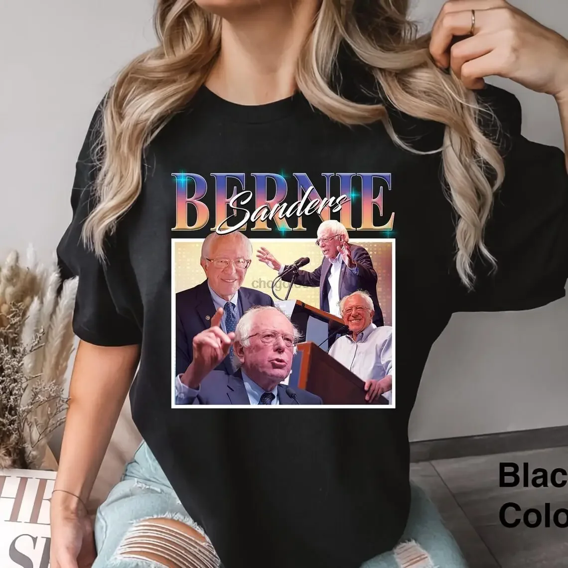Bernard Sanders Zones Age-T-Shirt Couleurs Confort, Chemise PoliImportant, Chemise Drôle Bernie Mittens, Chemise Rétro Vintage Sh