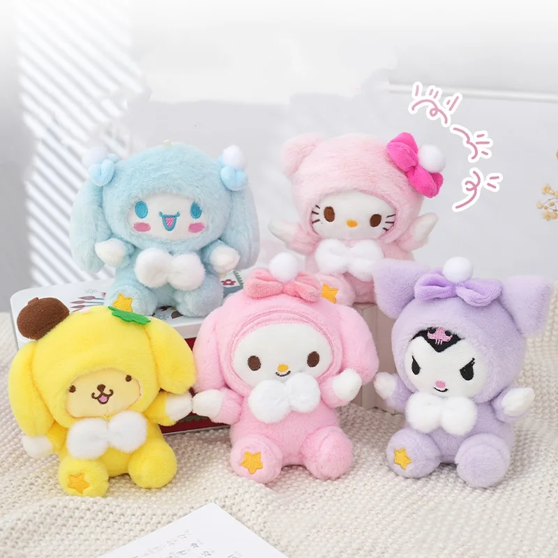 

Sanrio Hello Kitty My Melody Cute Cute Plush Toys Anime Peripheral Keychain Cartoon Backpack Pendant A Birthday Gift for Girls