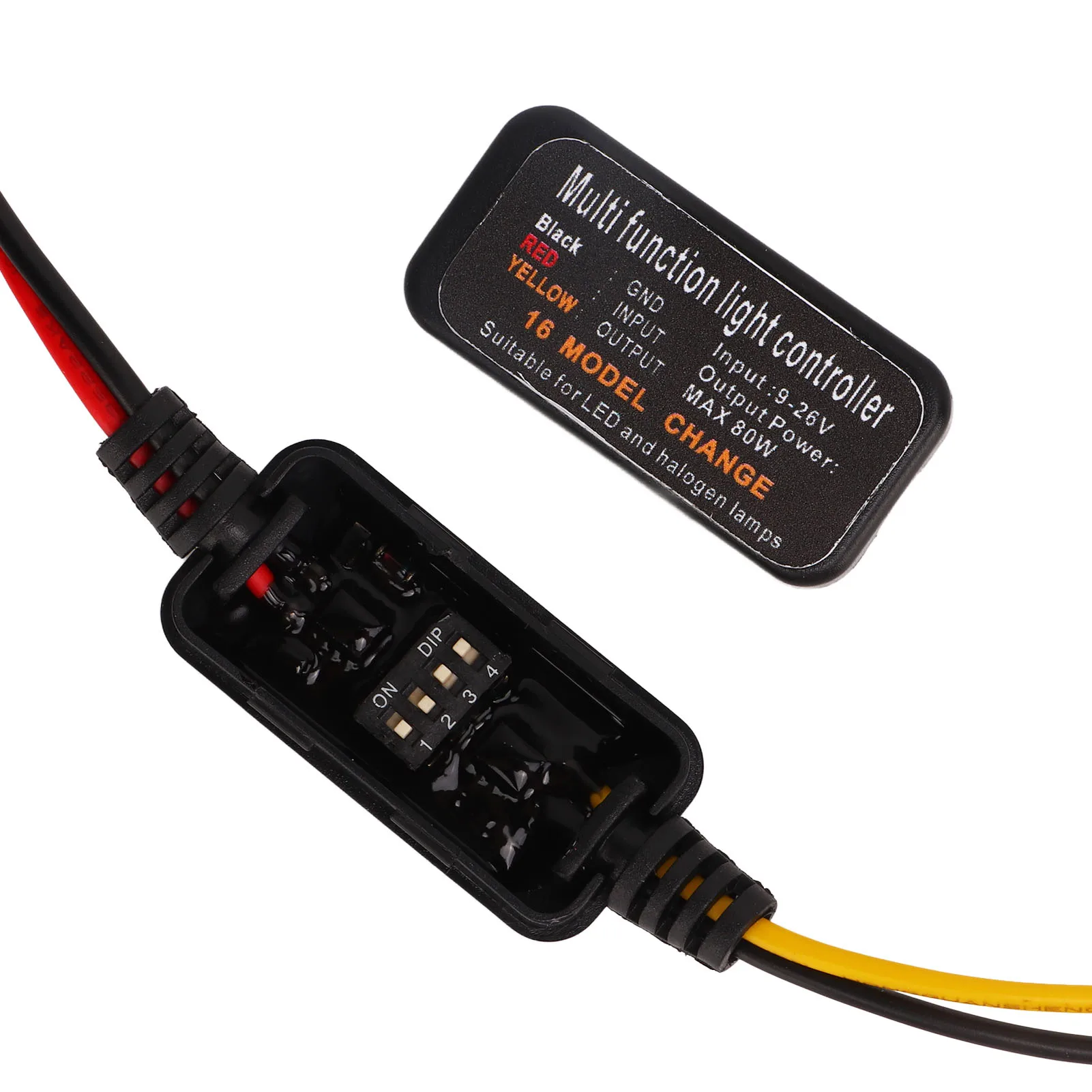4PCS DC9‑26V LED Brake Light Flasher Strobe Controller 16 Modes Adjustable for Car Motorcycle