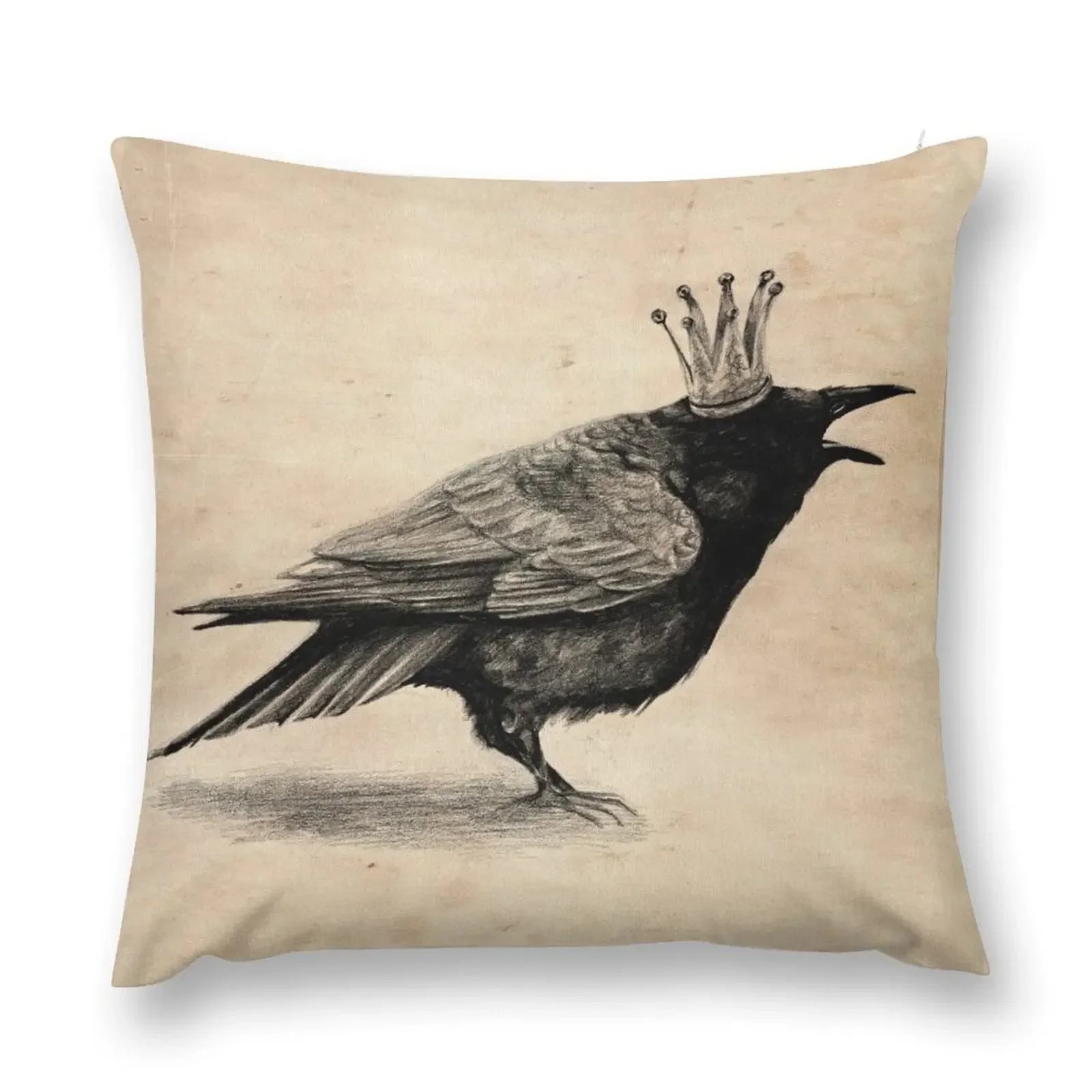 

Crow in crown Throw Pillow ornamental pillows for living room Pillowcases Bed Cushions Sofas Covers Sitting Cushion pillow