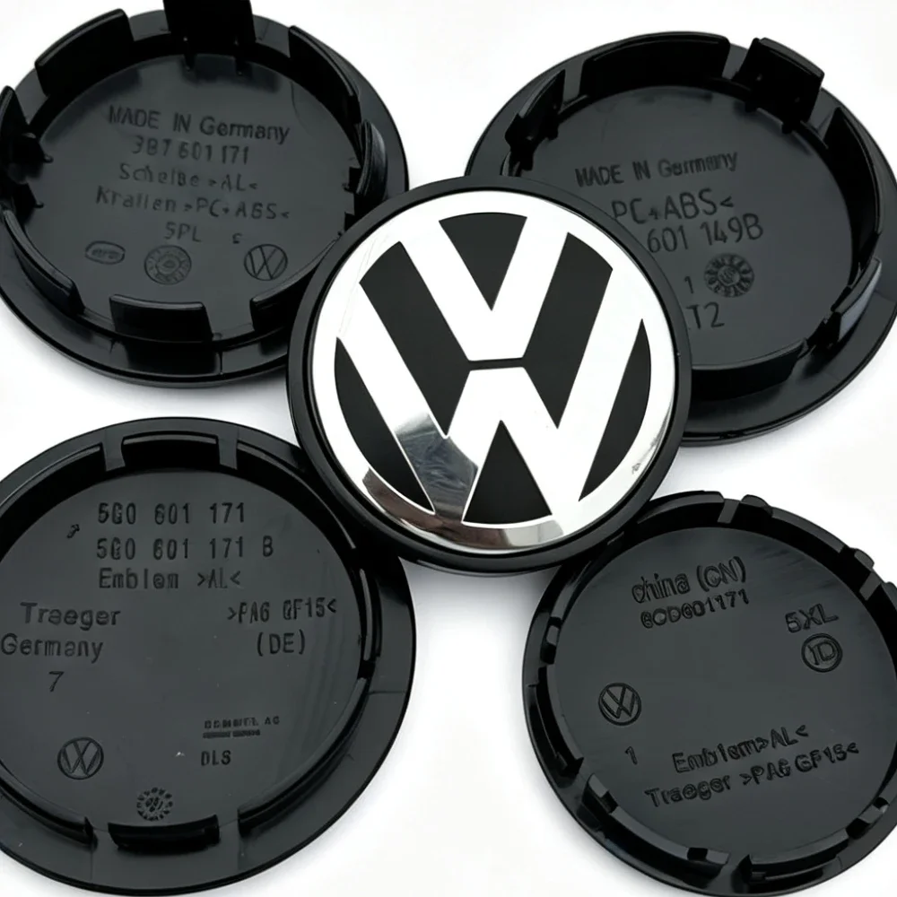 VW Volkswagen Car Wheel Center Hub Caps Cover 3D 4pcs 55mm 56mm 65mm 70mm for 4 5 6 7 Passat B5 B6 B7 Polo Touran CC accessories view 3