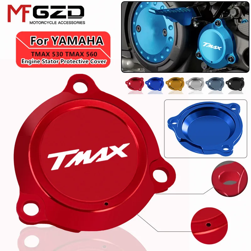 

tmax Motorcycle CNC Engine Stator Cover Engine Side Slider Protection Cover For TMAX530 DX SX 2012-2019 TMAX560 2020-2024