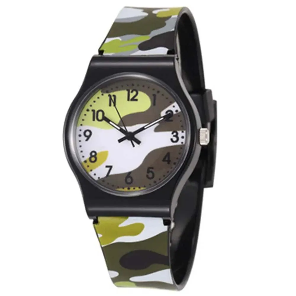 Camouflage Wristwatch Children Silicone Watch Cartoon Quartz Kids Watches Boys Gift Watch For Children Reloj Para Ninos