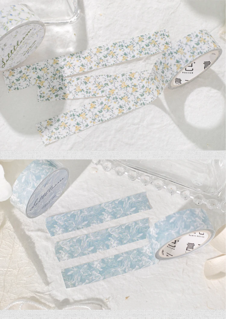 Journal GO Washi-Tape mit Blumenmuster, dekoratives Masking-Tape für Karten, Scrapbook, Planer, Dekoration, Schreibwaren, 1,5 cm x 2 m – Detail 12