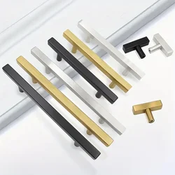 Gold/Silver/Black Cabinet Handle Square Furniture Hardware Stainless Steel Kitchen Door Knobs Cupboard Wardrobe Drawer Pulls