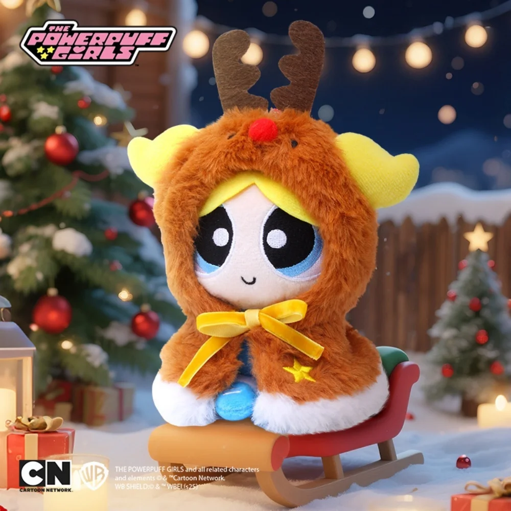 

Genuine The Powerpuff Girls Plush Keychain Toy Blossom Bubbles Buttercup Stuffed Toy Gift for Bag Doll Ornament Girls Birthday