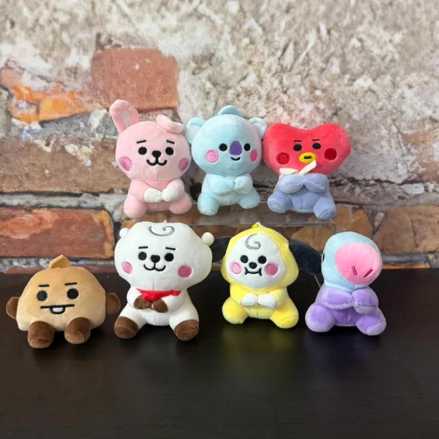 Boneco de pelúcia BT21 KPOP Anime, boneco decorativo para mesa, enfeite, presente para fãs do ARMY, presente de aniversário, presente para casais.