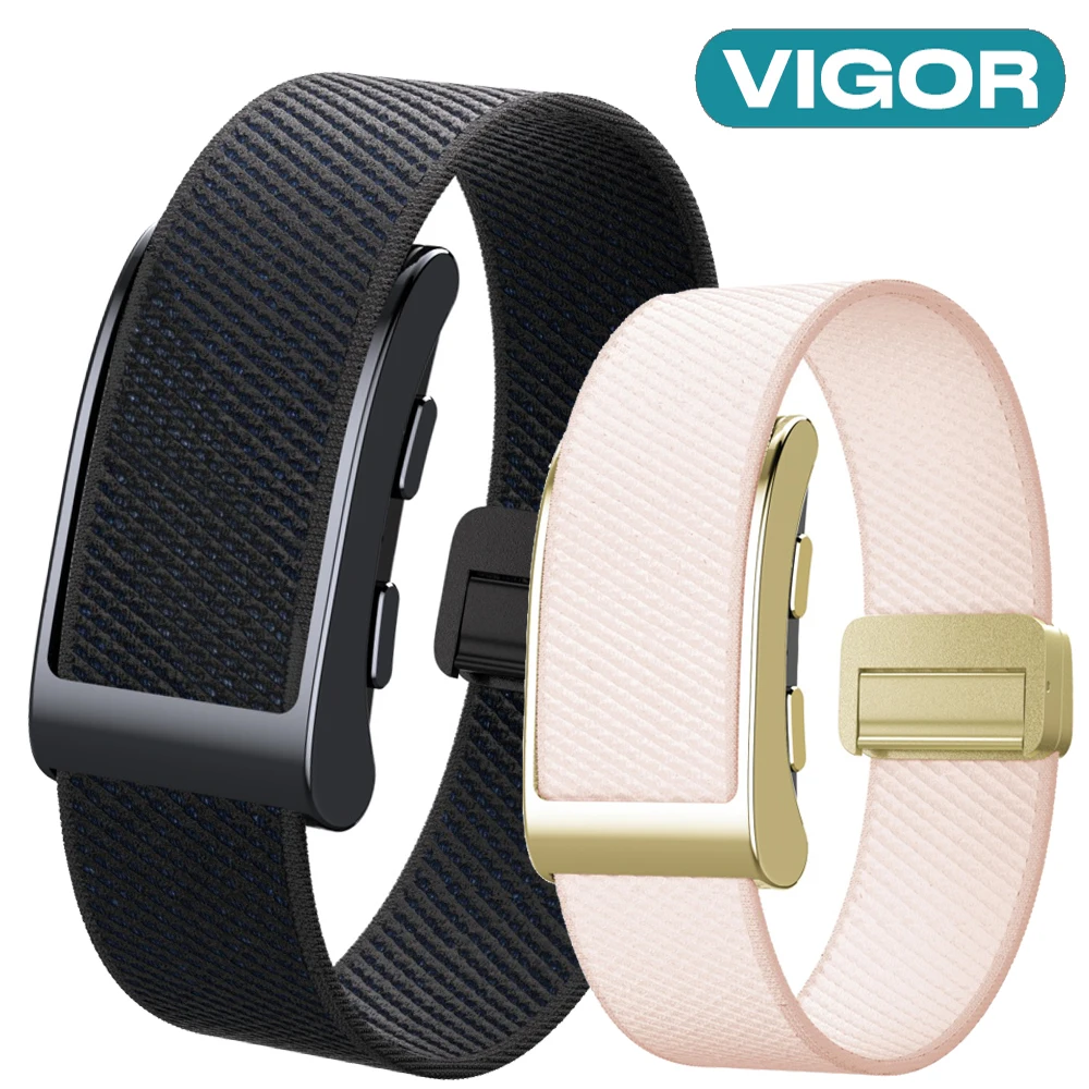 2026 Vigor Screenless GPS Sport Smart Band SOS Fall Detection 1ATM Waterproof Screen-Free Smart Bracelet Body Temperature SpO2