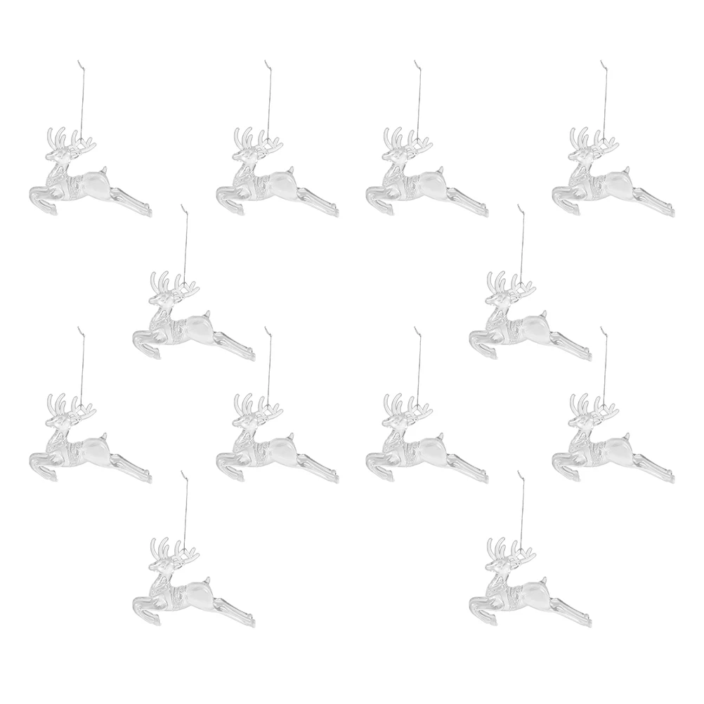 

18pcs Pendants Christmas Tree Hanging Decor Xmas Festival nament Plastic Compact Size Home Decor